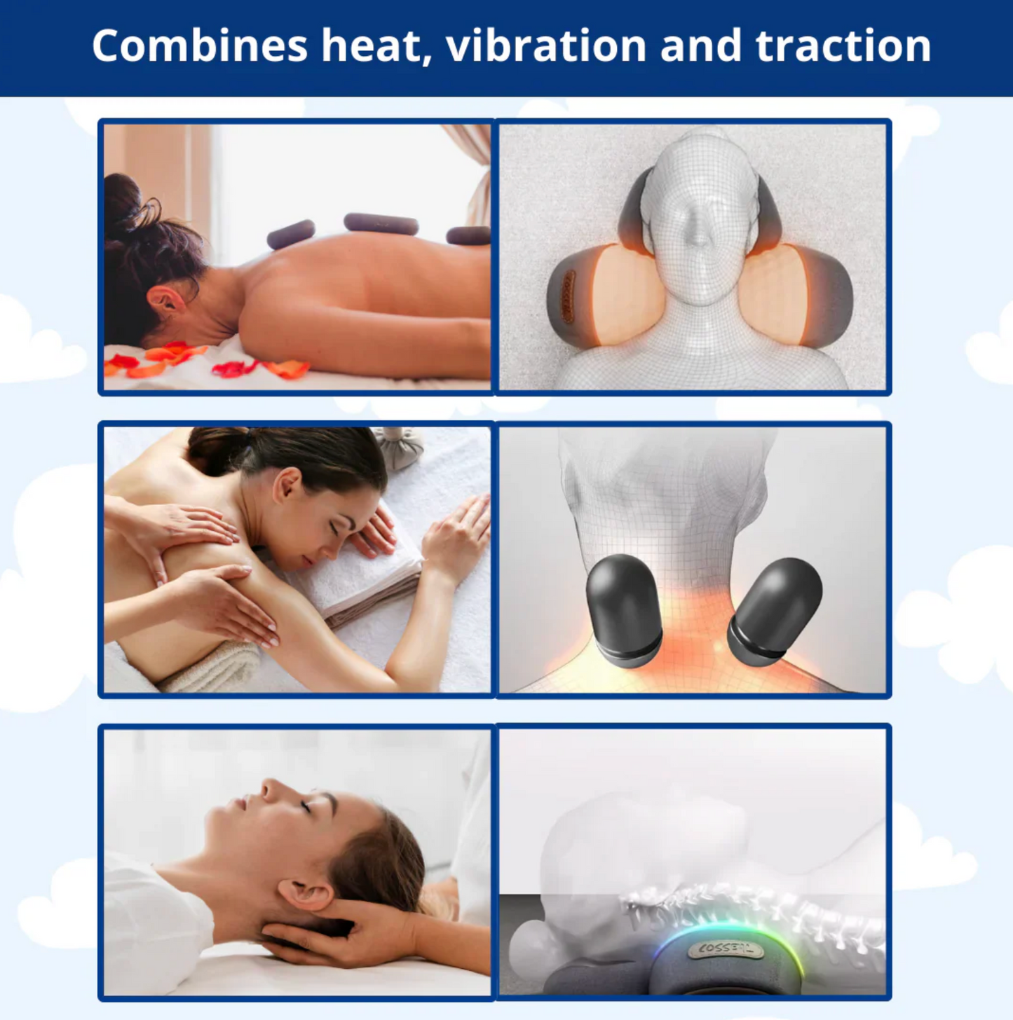 ZAIO® 2 In 1 Neck Massage Pillow