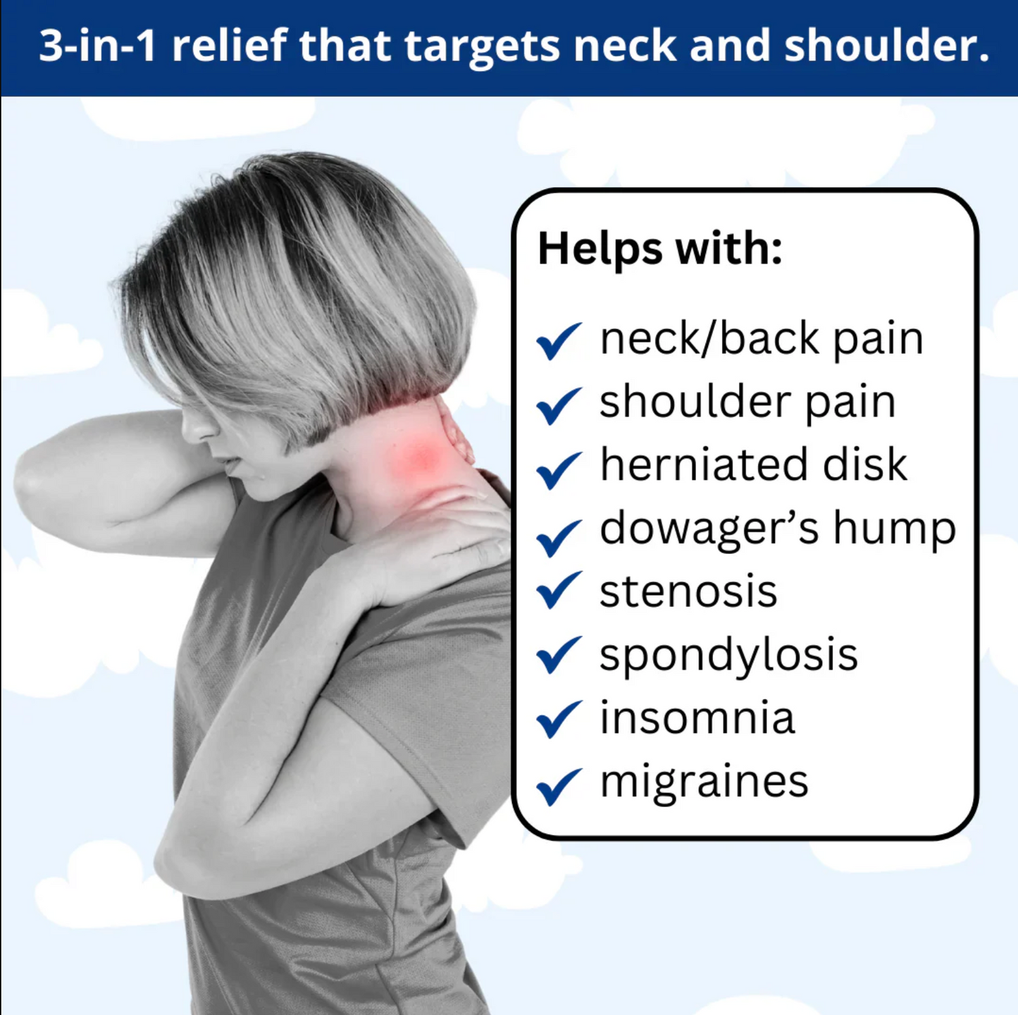 ZAIO® 2 In 1 Neck Massage Pillow