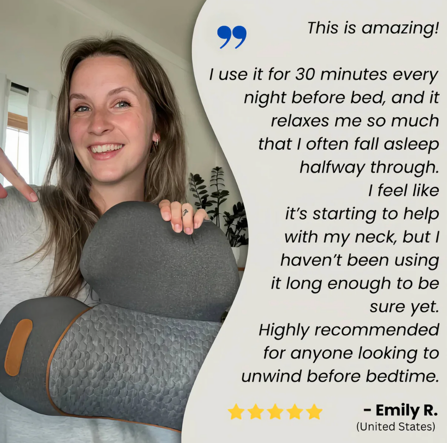 ZAIO® 2 In 1 Neck Massage Pillow